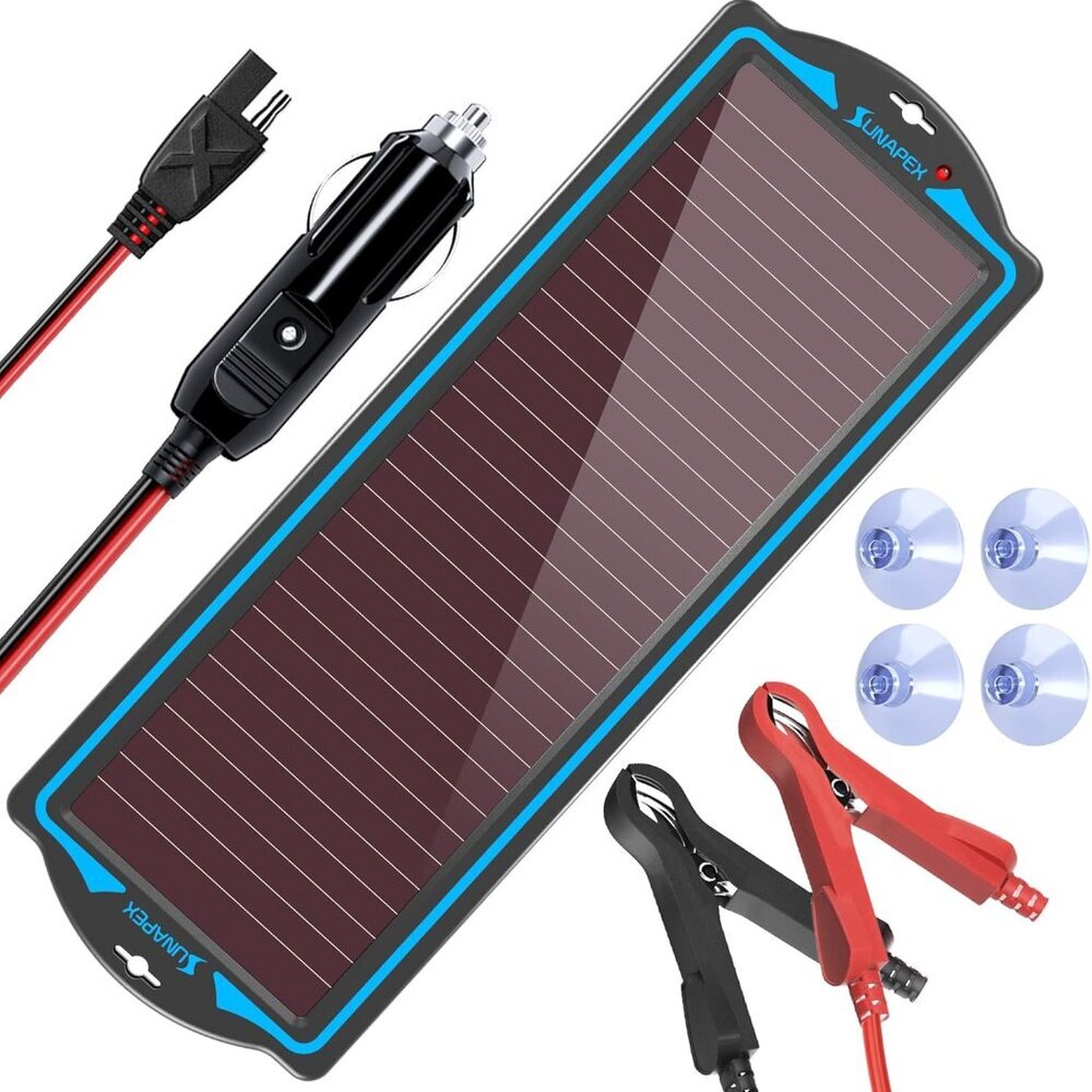 12V Solar Battery Charge: Waterproof Portable Solar Panel Kit - Battery Maintain
